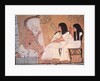 The deceased and his wife listening to a blind harpist by Egyptian 20th Dynasty