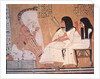 The deceased and his wife listening to a blind harpist by Egyptian 20th Dynasty