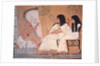 The deceased and his wife listening to a blind harpist by Egyptian 20th Dynasty