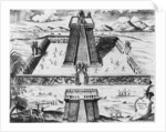 The Templo Mayor at Tenochtitlan by Mexican School