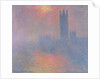 The Houses of Parliament, London, with the sun breaking through the fog, 1904 by Claude Monet