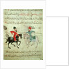 Two men duelling on horseback, from Old Cairo by School Islamic