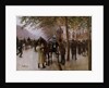 The Boulevards, Evening in Front of the Cafe Napolitain, late 19th century by Jean Beraud