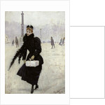 Parisian woman in the Place de la Concorde, c.1890 by Jean Beraud