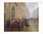 Leaving the Conservatoire, 1899 by Jean Beraud