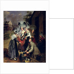 A Peddler Selling Scarves to Women from Troyes by Henri Valton