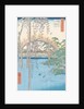 The Bridge with Wisteria or Kameido Tenjin Keidai by Ando or Utagawa Hiroshige