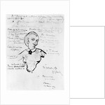 Portrait of Jeanne Duval with notes by Auguste Poulet-Malassis 1858-60 by Charles Pierre Baudelaire