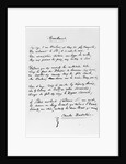 Recueillement, signed sonnet, 1861 by Charles Pierre Baudelaire