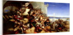 The Defence of Rhodes by Foulques de Villaret and the Knights of St. John of Jerusalem, against Sultan Osman I 1848 by Gustave or Gustaaf Wappers