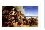 The Defence of Rhodes by Foulques de Villaret and the Knights of St. John of Jerusalem, against Sultan Osman I 1848 by Gustave or Gustaaf Wappers