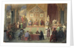 St. Louis King of France Receiving Robert Patriarch of Jerusalem, in Damietta in 1249, 1846 by Oscar Gue