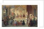 St. Louis King of France Receiving Robert Patriarch of Jerusalem, in Damietta in 1249, 1846 by Oscar Gue