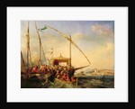 Naval Battle of Imbre in 1346, 1842 by Eugene Modeste Edmond Lepoittevin