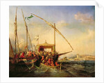 Naval Battle of Imbre in 1346, 1842 by Eugene Modeste Edmond Lepoittevin