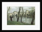 The Bridge at Mantes by Jean Baptiste Camille Corot