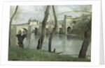 The Bridge at Mantes by Jean Baptiste Camille Corot