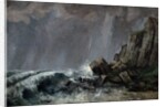 Downpour at Etretat by Gustave Courbet