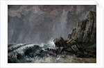 Downpour at Etretat by Gustave Courbet
