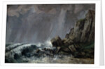 Downpour at Etretat by Gustave Courbet