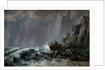 Downpour at Etretat by Gustave Courbet