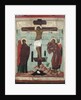 Icon depicting the Crucifixion with the Virgin, Mary Magdalene, St. John and the Centurion Longinus, Novgorod School by School Russian