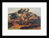 Four Jockeys Galloping by Theodore Gericault