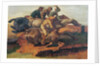 Four Jockeys Galloping by Theodore Gericault