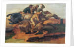 Four Jockeys Galloping by Theodore Gericault