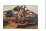 Four Jockeys Galloping by Theodore Gericault