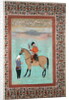 Ms E-14 Shah Abbas on a horse holding a falcon, c.1620 by Indian School