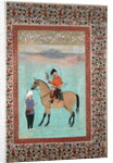 Ms E-14 Shah Abbas on a horse holding a falcon, c.1620 by Indian School