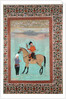 Ms E-14 Shah Abbas on a horse holding a falcon, c.1620 by Indian School