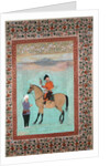 Ms E-14 Shah Abbas on a horse holding a falcon, c.1620 by Indian School