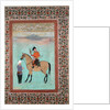 Ms E-14 Shah Abbas on a horse holding a falcon, c.1620 by Indian School