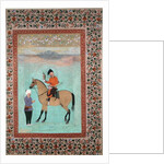 Ms E-14 Shah Abbas on a horse holding a falcon, c.1620 by Indian School