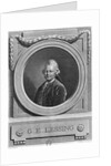 Portrait of Gotthold Ephraim Lessing engraved by Johann Friedrich Bause 1772 by Anton Graff