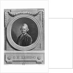 Portrait of Gotthold Ephraim Lessing engraved by Johann Friedrich Bause 1772 by Anton Graff