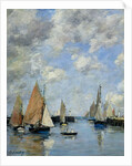 The Jetty at High Tide, Trouville by Eugene Louis Boudin