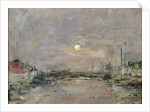 Dusk on the Commercial Dock at Le Havre, c.1892-94 by Eugene Louis Boudin