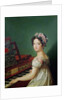 The Artist's Daughter at the Clavichord by Zacarias Gonzalez Velazquez