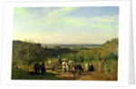 View from the Hilltops of Suresnes or, The Grape Harvest at Suresnes by Constant-Emile Troyon