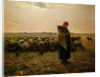 Shepherdess with her Flock, 1863 by Jean-Francois Millet