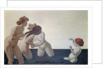 Three Women and a Young Girl Playing in the Water, 1907 by Felix Edouard Vallotton