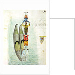 Three men balancing on two gondolas, 1772 by Italian School