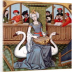 Allegory of Music, ms English 143 fol.65v from 'Le Livre des Chesses' by Evrart de Conty c.1500 by French School