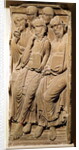 Relief depicting apostles by French School