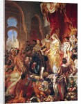 The Reception of Christopher Columbus by Ferdinand II of Aragon and Isabella of Castille by Eugene Deveria