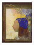 Young Girl in a Blue Bonnet, after 1890 by Odilon Redon