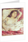 Semi-Nude Woman in Bed: The Rose, before 1872 by Pierre Auguste Renoir
